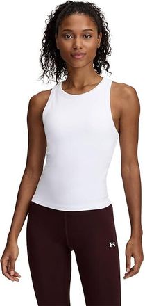 Under Armour Motion High Neck Tank Top Womens Workout White/Halo Gray : LG (US 12-14), Polyester