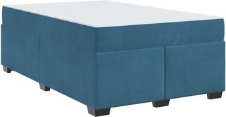 vidaXL Vidaxl - Estructura De Cama Con Colch&oacute;n Azul Oscuro 120 X 190 Cm