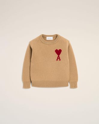 Ami Brown Wool Ami De Coeur Crewneck Sweater Brown - 6 Years - Kids