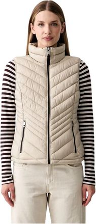 DKNY Gewatteerd Vest - Dames - Bodywarmers - Beige - M - Polyester - Jassen