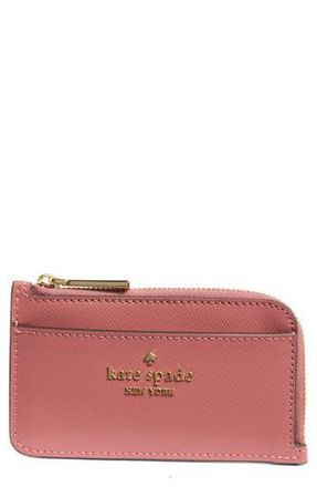 Kate Spade New York madison saffiano leather card case in Pomegranate. at Nordstrom Rack