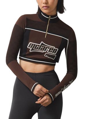 Reiss Ultra Ls Knitted Mclaren Racing Half Zip Crop Top