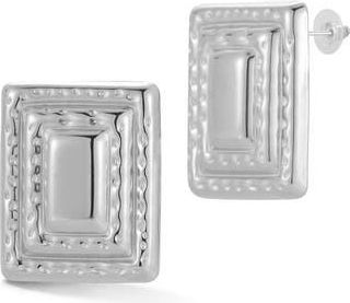 Glaze Jewelry Square Stud Earrings in Silver at Nordstrom Rack