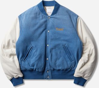 Visvim Men s Varsity Era Down Jacket Light Indigo