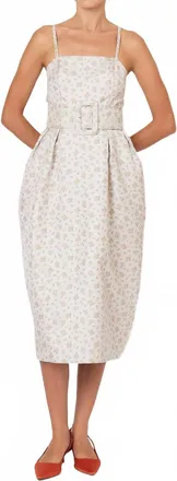 Rosie Assoulin Artichoke Dress In Clementine