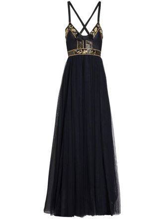 Giambattista Valli embroidered tulle dress - Black