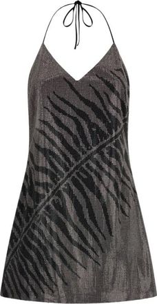 Roberto Cavalli Mini abito con stampa White Tigress - - Dresses - Donna - Grigio - M