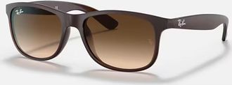Ray-Ban Andy Rb4202 607313 Sunglasses In Matte Brown/brown Gradient