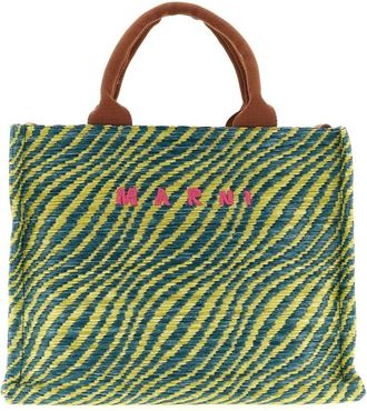 Marni Bolso Tote Tejido con Logo - Bags - Mujer - Multicolor - ONE SIZE