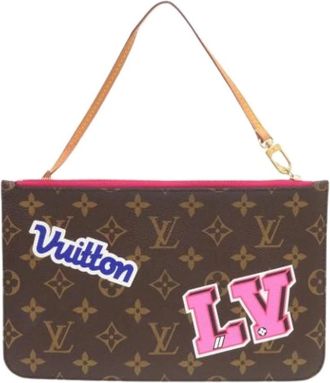 Louis Vuitton Pre-owned Vintage Monogram Clutch - Dames - Vintage Clutch - Bruin - ONE Size - Leer - Vintage