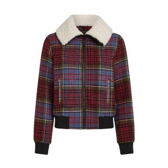 King Louie Arizona Jacket Banda Check - Dames - Jassen - Blauw - Maat: L Wol