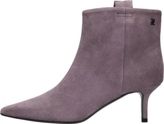 Fabi Asiago Cassiopea Enkellaars - Dames - Laarzen met Hak - Paars - 41 EU - Leer - Schoenen