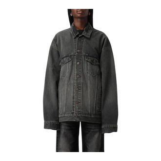 Balenciaga Denim Jackets, female, Black, M, Denim Jacket