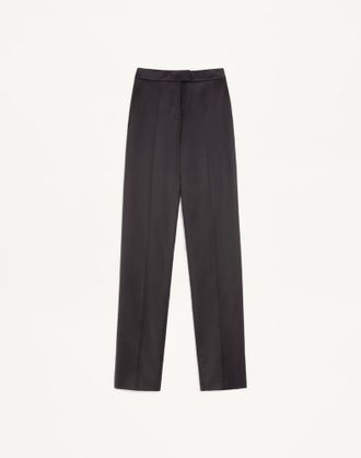 Valentino Double Duchesse Stretch Trousers Woman BLACK 36