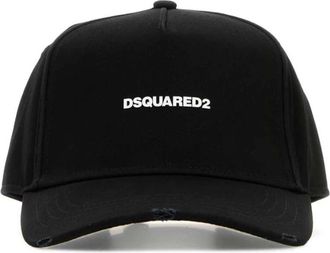 Dsquared2 Zwarte Katoenen Baseballpet - Heren - Petten - Zwart - ONE Size - Katoen - Accessoires
