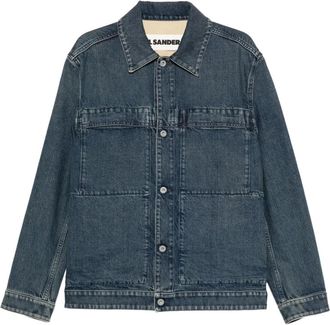 Jil Sander button pocket dnim jacket - men - Cotton/Cotton - S - Blue