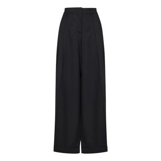 Moschino Dames, Broeken, Zwart, Maat: XS Wol