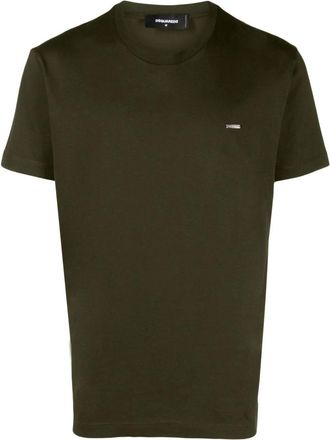 Dsquared2 Groen T-shirt - Heren - T-shirts - Groen - S - Katoen - Tops