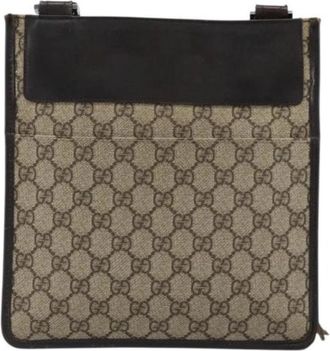 Gucci Pre-owned Vintage Cross Body Bag - Dames - Vintage Schoudertas - Bruin - ONE Size - Leer - Vintage