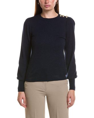 Bruno Magli Button Shoulder Wool & Cashmere-Blend Sweater