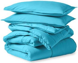 Bare Home All-Season Down Alternative Comforter Set in Aqua at Nordstrom, Size Twin