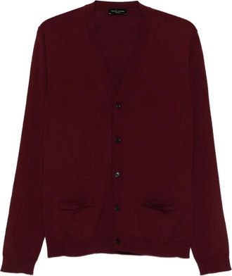 Roberto Collina Cardigan con bottoni - Rosso