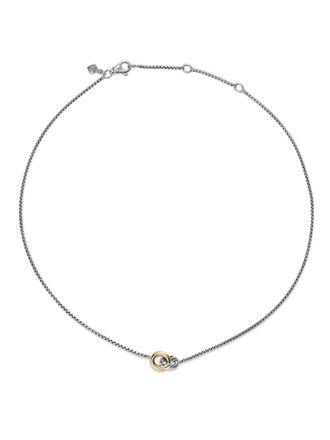 David Yurman 14kt gold Petite Cable Linked necklace (15mm) - women - Sterling Silver - One Size