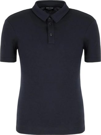 Giorgio Armani buttoned polo shirt - Blue
