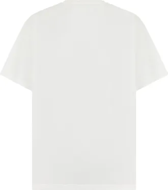 Maison Margiela Mens T-Shirt With Print Off White Cotton T-Shirts And Polos