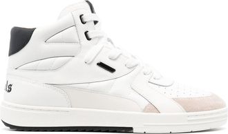 Palm Angels University mid-top sneakers - men - Calf Leather/Rubber/Polyester/Calf Leather - 40 - White