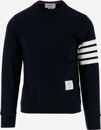 Thom Browne Navy Blue 4 Bar Sweatshirt