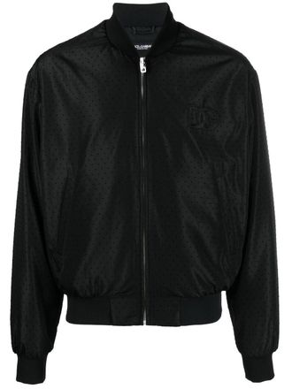 Dolce & Gabbana Bomberjack met logopatch - Zwart