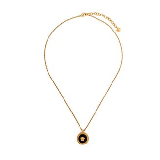 Versace Enamel Medusa Chain Necklace - male - Versace - Necklaces - Black - ONE SIZE - Accessories