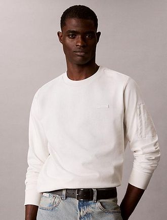 Calvin Klein Sudadera Utilitaria De Mezcla De Materiales