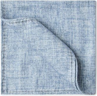 Brunello Cucinelli silk square pocket - Blue
