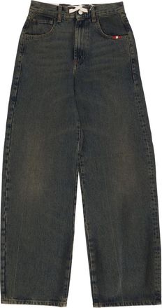 Amish Danielle Jeans - Dames - Loose Fit Jeans - Groen - W24 - Katoen - Jeans