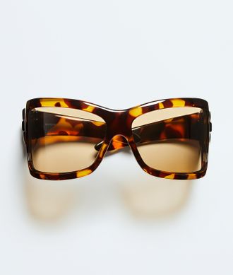 Bottega Veneta Occhiali da sole Intrecciato Wraparound - Marrone - Unisex - U