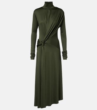 Victoria Beckham Gathered turtleneck midi dress