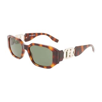 Karl Lagerfeld Sunglasses, female, Brown, Size: ONE SIZE Injected Sunglasses with Green Lenses