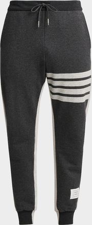 Thom Browne Men & apos;s Engineered 4-Bar Colorblocked Loopback Cotton Sweatpants