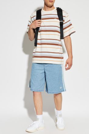 adidas T-shirt With Logo, Mens, Cream