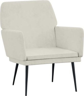 vidaXL Sill&oacute;n De Terciopelo Crema 62x79x79 Cm Vidaxl