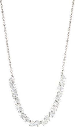 Nadri Serena Cubic Zirconia Frontal Necklace in Rhodium at Nordstrom Rack