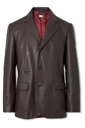 Brunello Cucinelli Leather Blazer