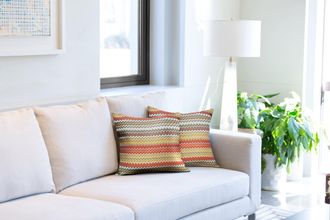 TJ Hughes Venice Jacquard Cushion Cover in Terracotta - TJ Hughes