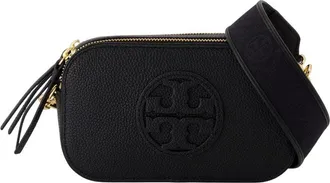 Tory Burch Womens Miller Mini Crossbody Bag Black Cowhide