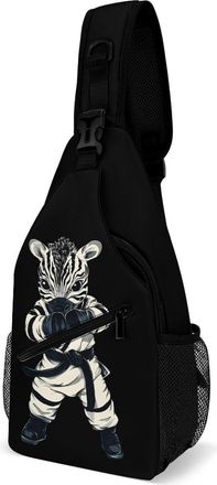 Generic Judo Zebra Unisex Shoulder Bags Casual Crossbody Chest Bag Sling Backpack for Hiking Cycling Travel