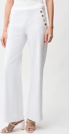 Joseph Ribkoff Wide Leg Pull-On Jeans in White at Nordstrom, Size 10 32