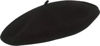 Elosegui Original French Beret Beret Made in Spain 100% Merino Wool with 13 Inch Wide Plate, black, 7 5/8