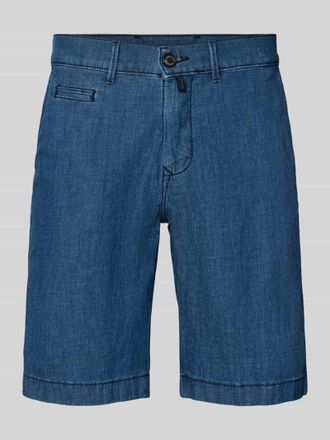 Pierre Cardin Bermudas in Denim-Optik mit Paspeltasche in Blau, Gr&ouml;&szlig;e 30